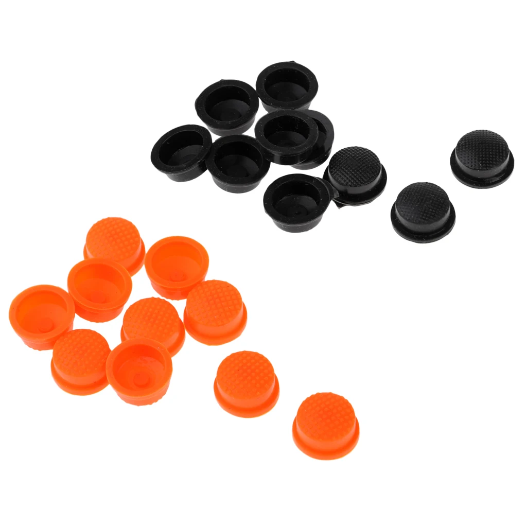 MagiDeal 10pcs LED Flashlight Torch Light Tail Switch Button Cover Cap Rubber Cover Cap Anti Slide Skid Slip