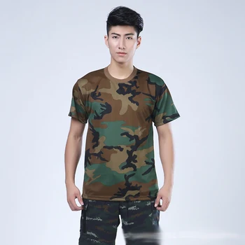

Summer outdoor camouflage foreign army T-shirt American-style outdoor short sleeve speed dry mesh Python jungle digital T-shirt