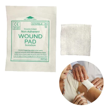 

New 10 Pcs/lot Gauze Pad 100% Cotton First Aid Waterproof Wound Dressing Sterile Gauze Pad Wound Care Supplies