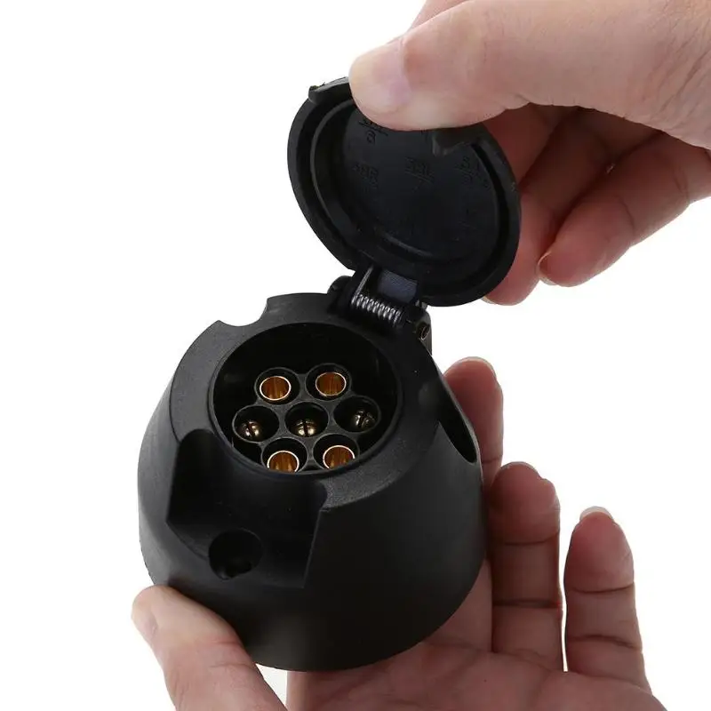 

VODOOL 12V 7 Pin Plastic Trailer Towing Electrics Plug Towbar Socket Car Plug Socket Wiring Connector Adapter Car Accessories