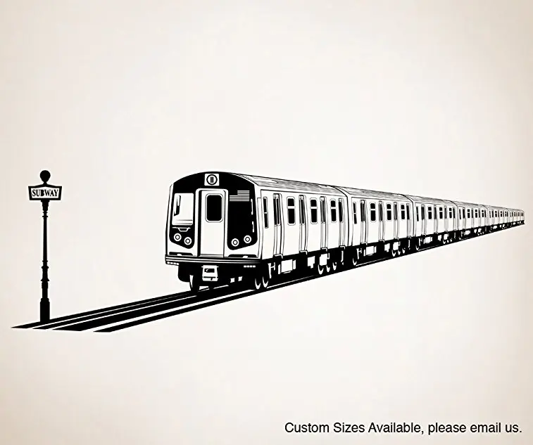 DIYWS Urban Vinyl Wall Art NYC Subway Train Wall Decal Sticker Multiple