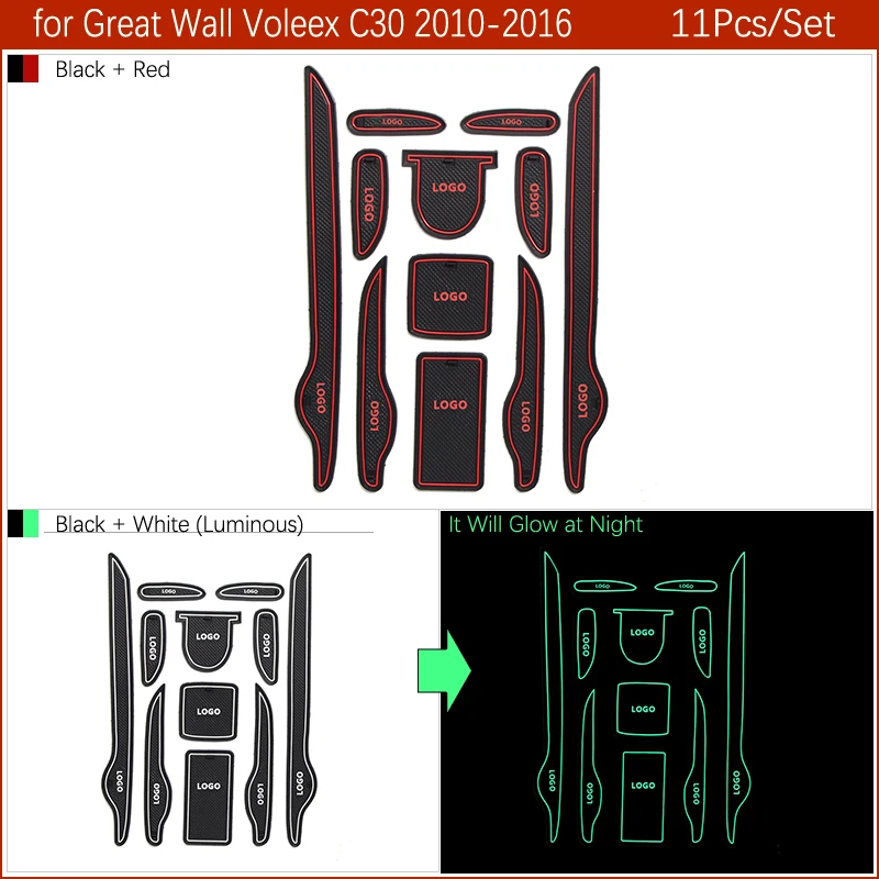 Противоскользящие резиновые ворота слот чашки коврик для Great Wall H2 Coolbear H5 H6 H9 M4 витиеватый Voleex C30 GreatWall аксессуары наклейки