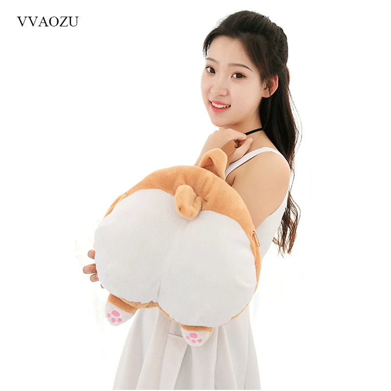 Мягкий рюкзак Chibi Corgi для забавных щенков милый плюшевый собак и ягодиц мягкая