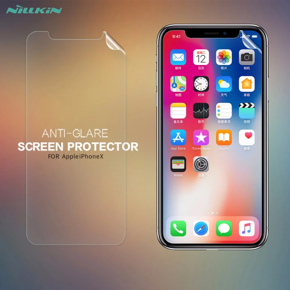 2 pcs/lot Matte Screen Protector Film for Apple iPhone X NILLKIN Matte
