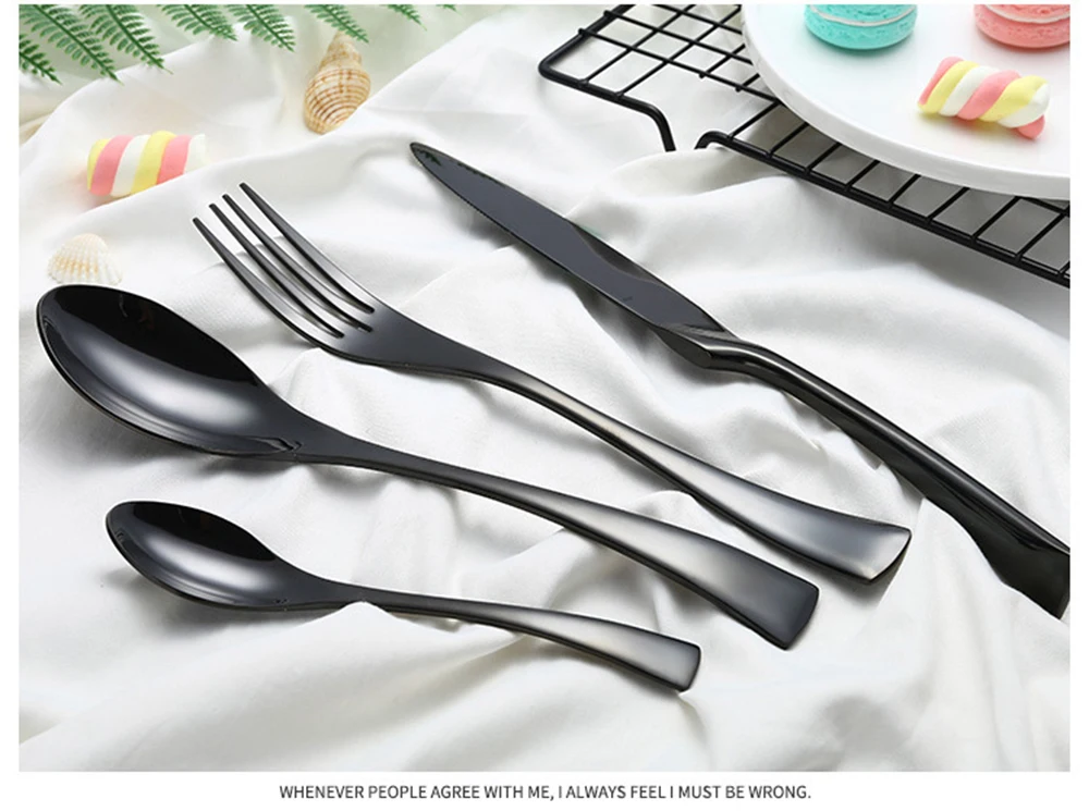 HotSale4PcssetkayaTungstencolorDinnerwareknife304Stainless