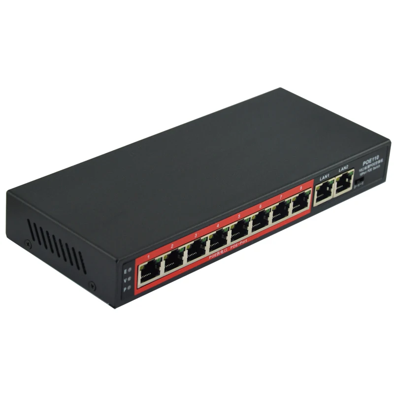 48V POE сетевой коммутатор Ethernet 10/100 Мбит/с 8 Порты выключатель инъектор для ip-камера Беспроводной AP горно-шахтного оборудования