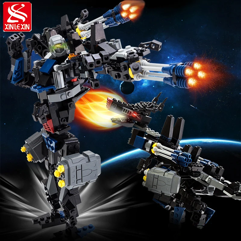 xinlexin Robot Car Blocks 299pcs Building Blocks Bricks Set Assembled Models Educational Boys Toys For Children