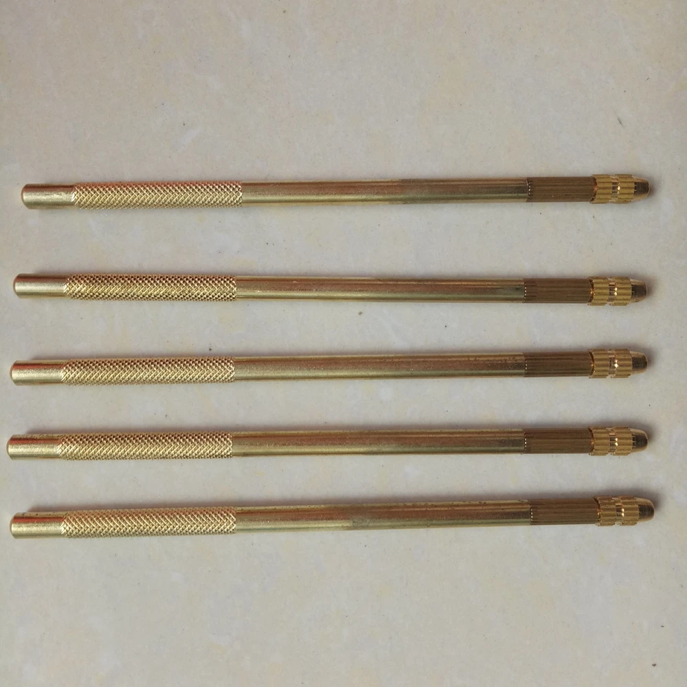 Professional Bronze Wig Ventilating Holder with 3 Pcs Pin ventilating needle for wig making Crochet Hook 3