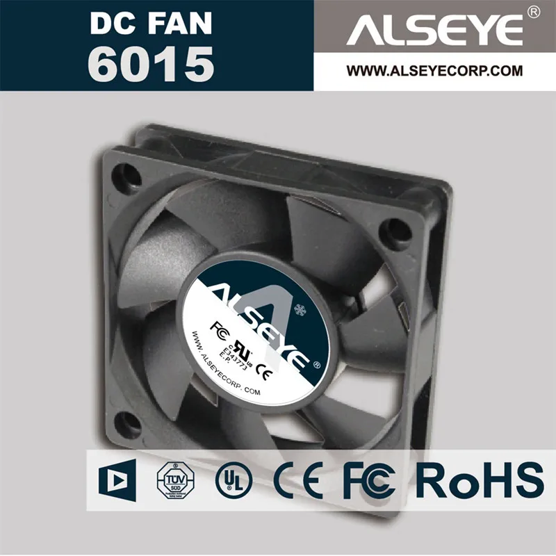 Кулер ALSEYE 6015 (5 шт./лот) 60 мм 12 в постоянного тока 3000 а об/мин|12v cooling fan|fan for computercooler fan