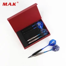 6 шт. профессиональная игла для Дротика, прямая Дротика s с жестким наконечником, Черная/белая модель с алюминиевым полюсом для занятий спортом в помещении