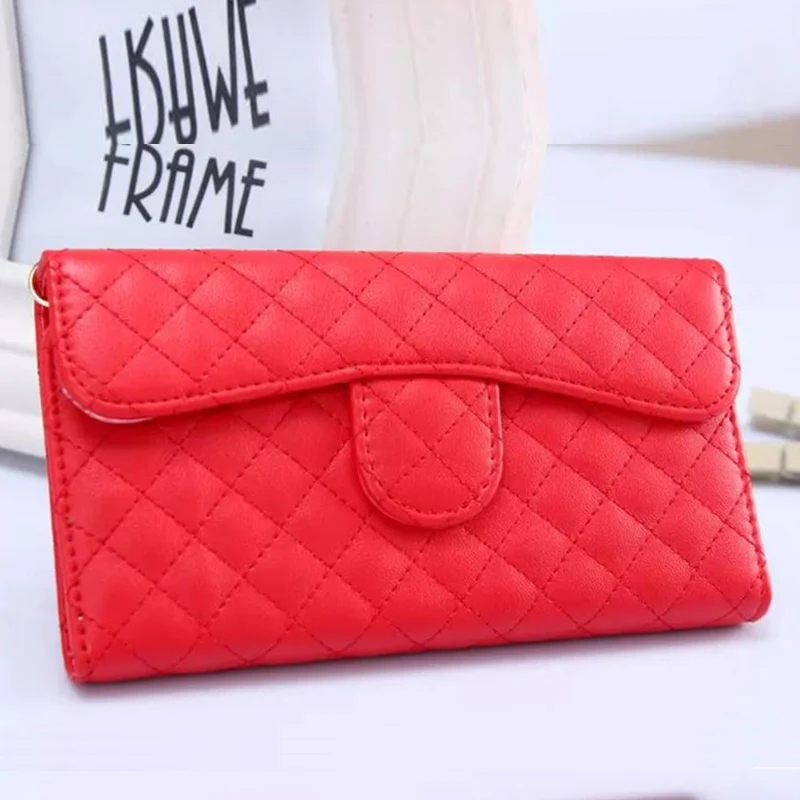 

Metal long chain Genuine sheepskin bag for iPhone 6plus 6SPlus Flip card slot original phone case For apple iPhone 6 6S Case