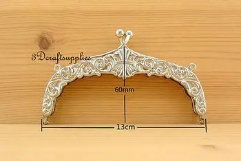 

metal purse frame clasp clip alloying nickel 5 inch x 2 1/2 inch D10