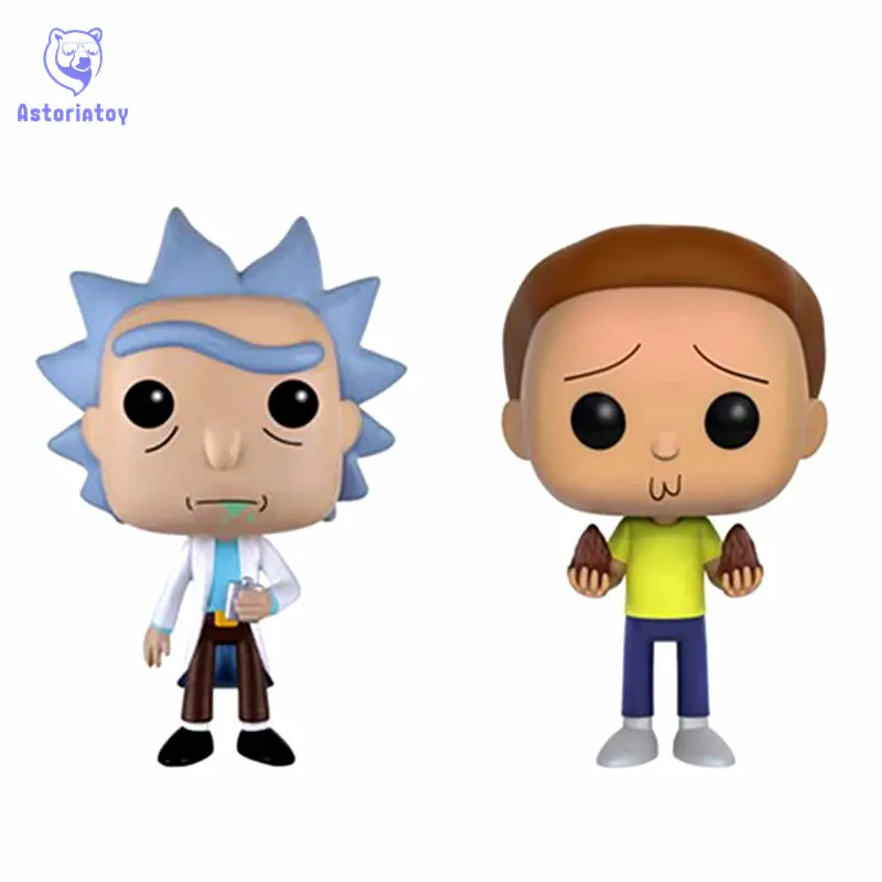 

HOT NEW 10cm Rick and Morty action figure Bobble Head Q Edition no box for Car Decoration