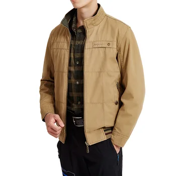 

New Men's casual jacket large Size XXXXXL Overcoat Men Cotton Reversible Jackets Both Sides Male Coat Tops Coats Outer Wear