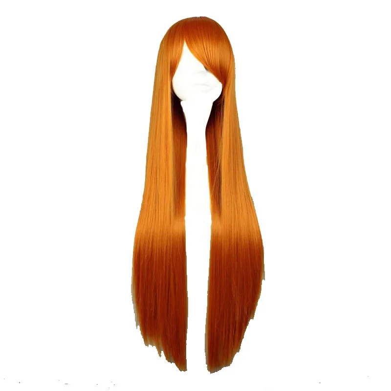 

MCOSER 80cm Long Straight Synthetic Orange Color Cosplay Costume Wig 100% High Temperature Fiber WIG-001F