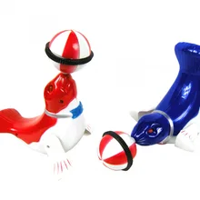 2 шт./лот, очень милая игрушка на батарейках, вращающаяся игрушка "Морской Лев", мигающая модель, Электронные Животные, дельфин, детские игрушки, подарок