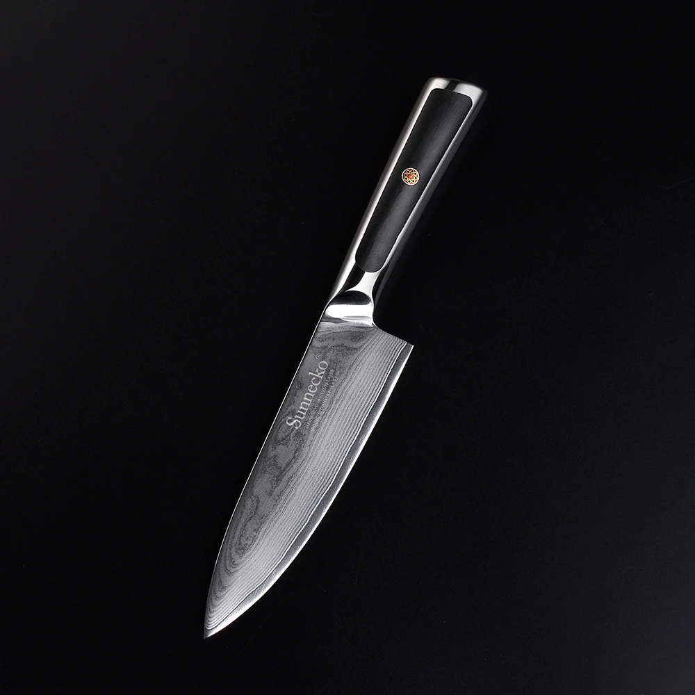 Sunnecko 6,5 дюймов дамасский нож шеф-повара японский VG10 ядро стали бритвы острое лезвие G10 Ручка кухонные ножи повара