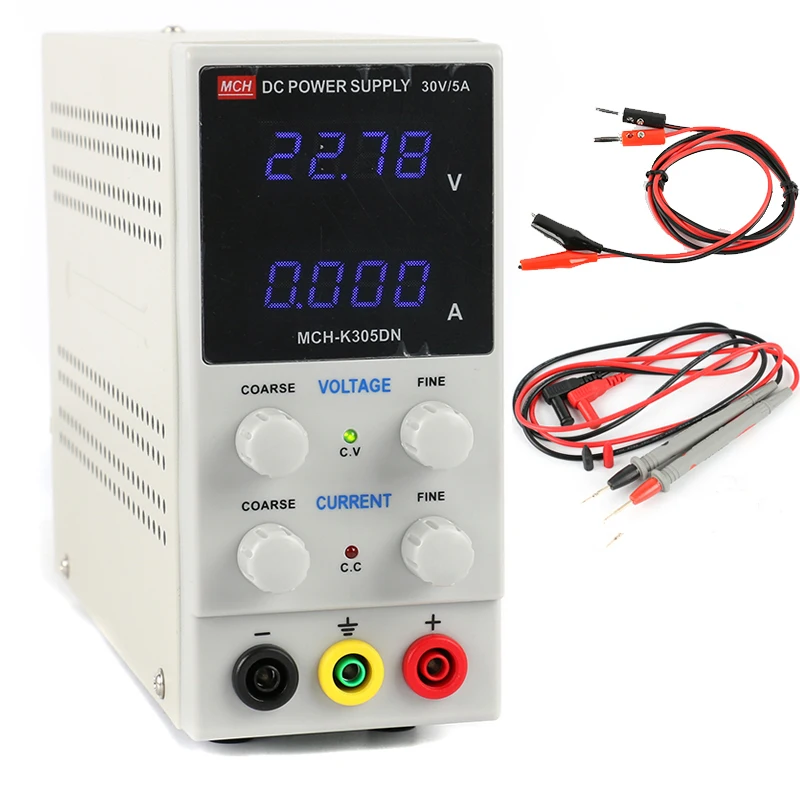 Goedkoop MCH K305DN Mini Laboratorium Digitale Verstelbare Gereglementeerde DC Stroomvoorziening 30 V 5A 0.01 V 0.001A + Probe EU AU US Plug