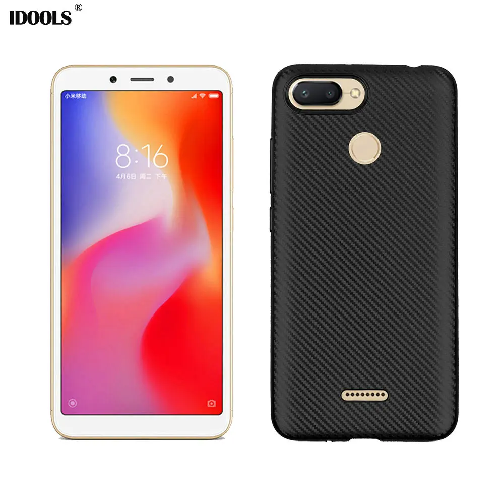 LOKAKA Case For Xiaomi redmi 6 redmi6 Luxury Full Protective Carbon Fiber Soft TPU Cover Cases Phone Bags |