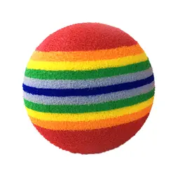 10 шт. 3,5 см красочная милая смешной из ЭВА Радужный шар игрушка для обучения домашних животных, жевательные, царапины