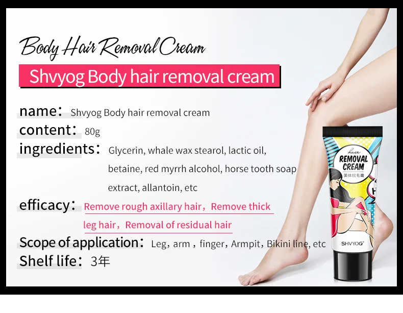 Body Hair Removal Cream Inhibitor Permanent Painless Remove Face