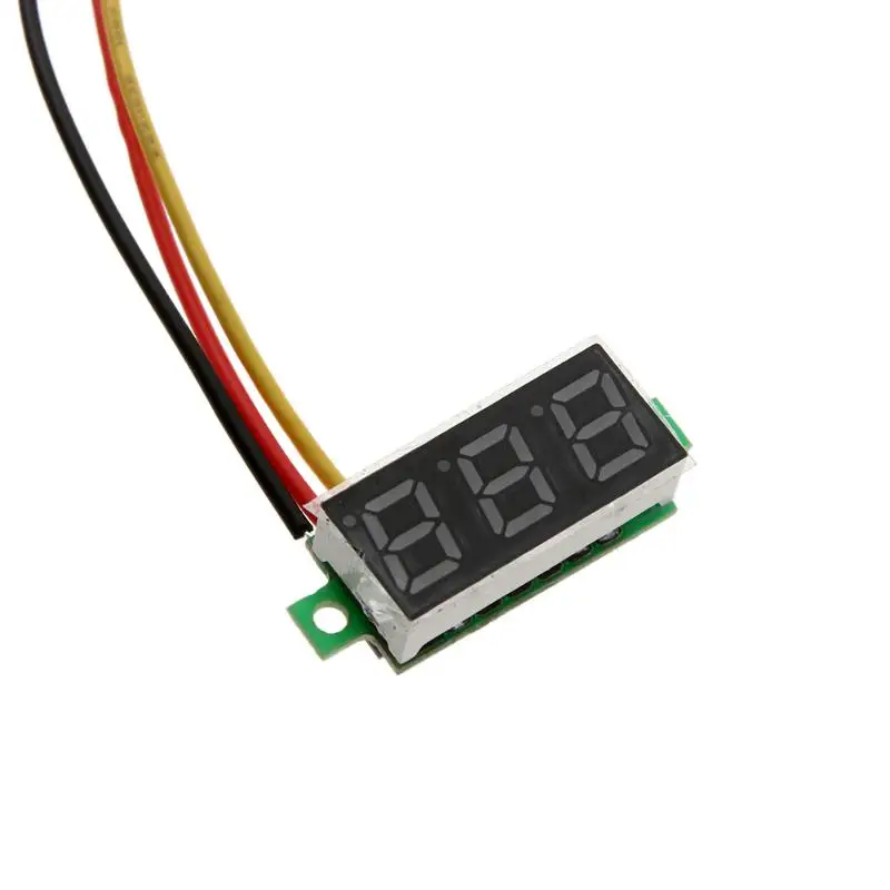 0.28in Вольтметр постоянного тока 0-100 в 3-Провода светодиодный Дисплей цифровой Панель индикатор напряжения измеритель напряжения