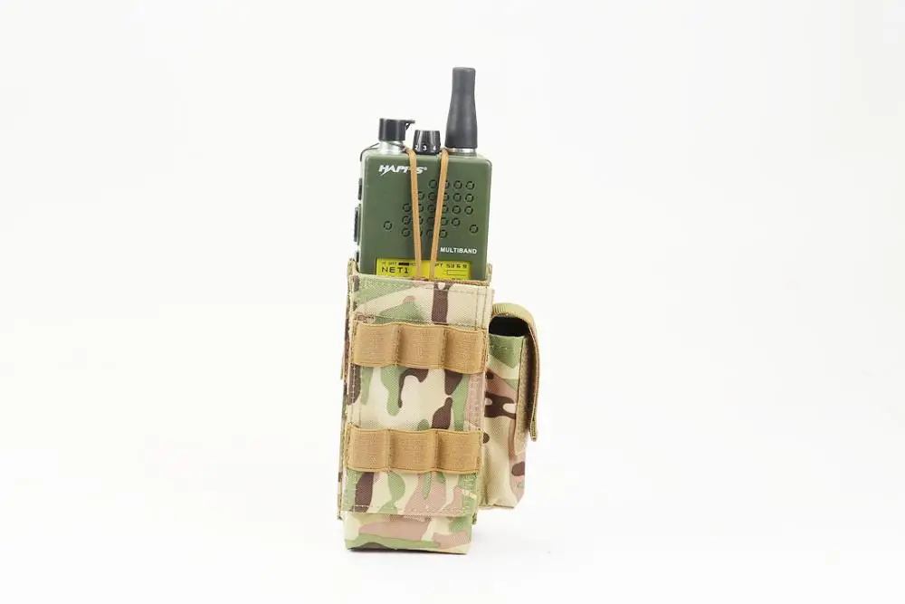 Тактический MOLLE 152 межфонный чехол сумка с сумкой для журналов нейлоновая регулируемая система Molle крепление интерфон Радио Чехол сумка - Цвет: MC