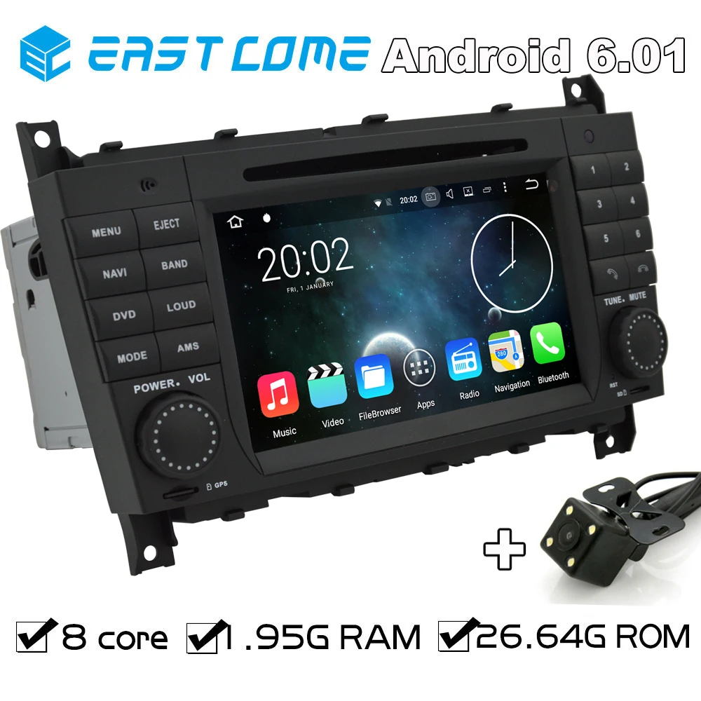 Чистый Android 6 01 автомобильный DVD для Mercedes-Benz W203 C230 C240 C280 CLK200 CLK220 CLK240 CLK270 CLK280 CLK320 CLK350
