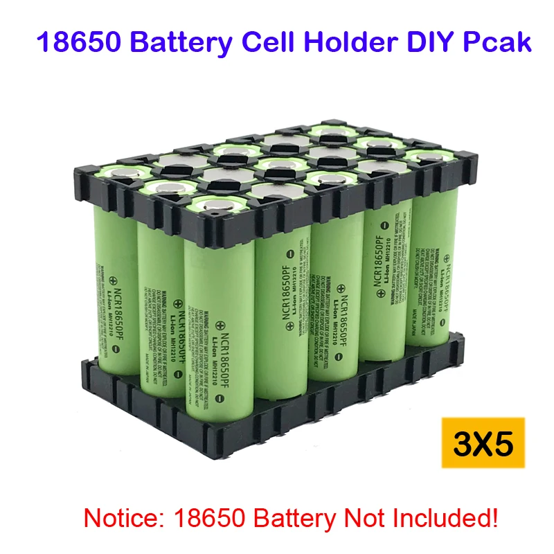 

18650 battery Cylindrical bracket li-ion cell 3x5 holder 18650 batteries fixture battery 18650 cell holder