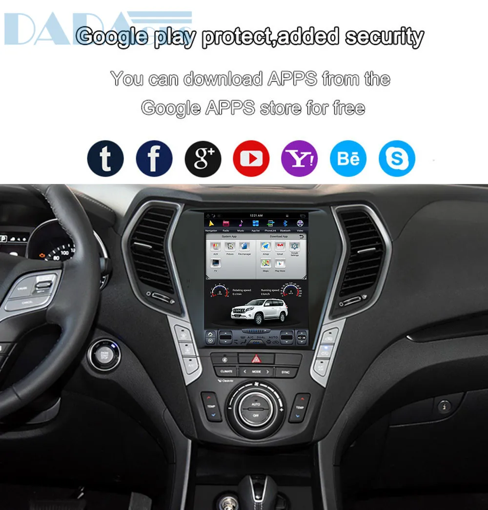Excellent 10.4"Tesla style ISP Screen Android 7.1 Car multimedia Radio player For Hyundai IX45 2013-2018 GPS Map Navigation no dvd 8