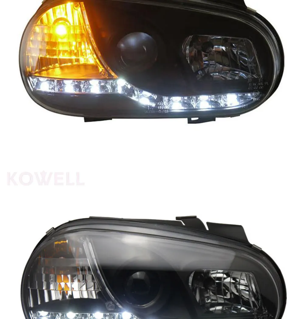 Чехол для автомобиля KOWELL Golf 4, 2004, 2005, 2006, 2007, 2008, фары, СВЕТОДИОДНЫЙ DRL Объектив, двойной луч, ксенон