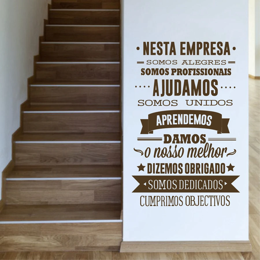 

Portuguese Office Rules Vinyl Wall Stickers , Portugal Decorative Inspirational Quote Wall Decals Stickers Office Decor