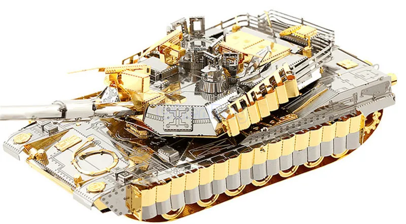 Piececool M1A2 SEP Танк 3D лазерная резка металлическая головоломка DIY Сборка Лобзики