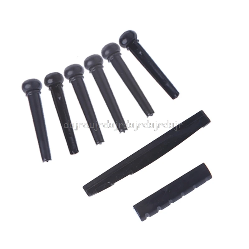 

Durable Plastic Guitar Nut and Saddle + Bridge Pins For Acoustic Guitar N06 dropship