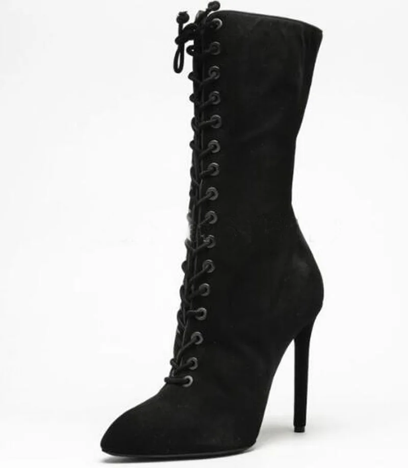 black heel boots pointed toe