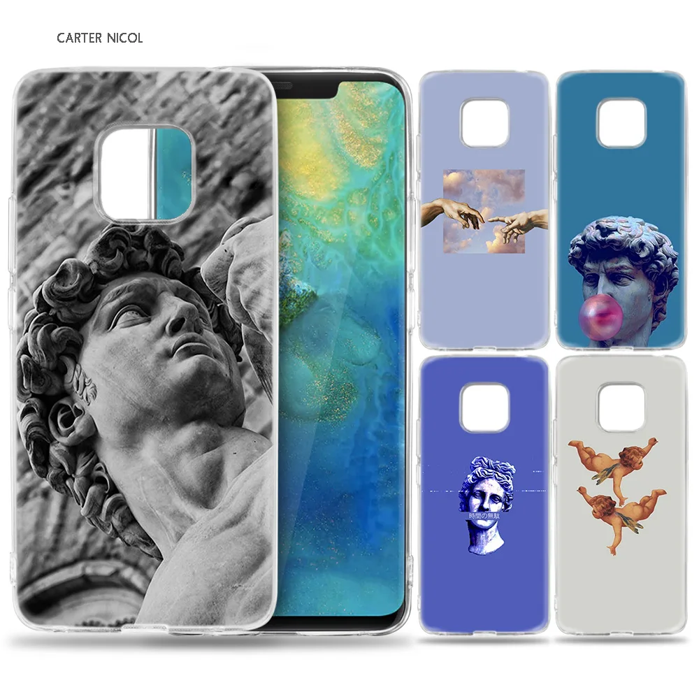 

Case for Huawei Mate 10 20 Pro P10 P20 P30 Honor 10 8X 8C 8A Lite P Smart Y6 Y7 2018 2019 V20 Michelangelo Art Statue Aesthetic