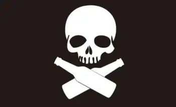 

Decoration POP Bar Flag 100D polyester with 2 Brass Grommets poster flag custom skull and Beer bottle banner