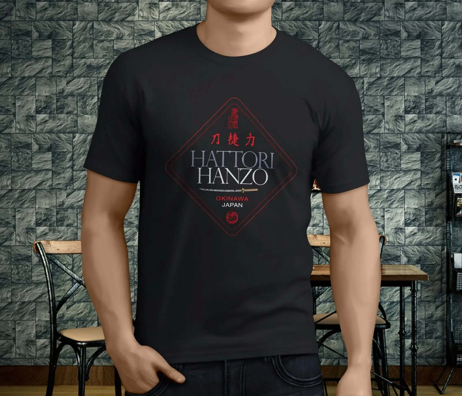 Новая популярная футболка Hattori Hanzo Okinawa Cool Japan черная S-3XL 2019 модная из 100% хлопка |