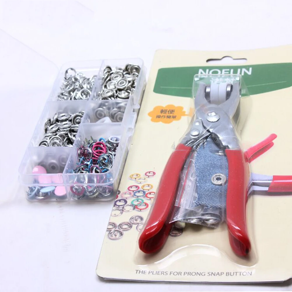 

100sets+setting tool baby layette suit snap button set DIY sewing clothes hardware accessories mulit color