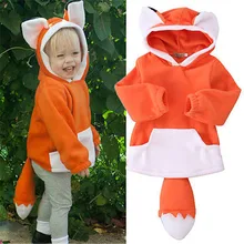 2017 Brand NEW Good Quality Autumn Winter Warm Baby Kids Polar Fleece Animal Cute Cartoon Hooded Hoody Coat Jacket 0-4Y