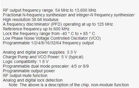 ADF5355 модуль сенсорный цветной экран ЖК-дисплей развертки RF источник сигнала VCO микроволновая частота синтезатор PLL G3-001