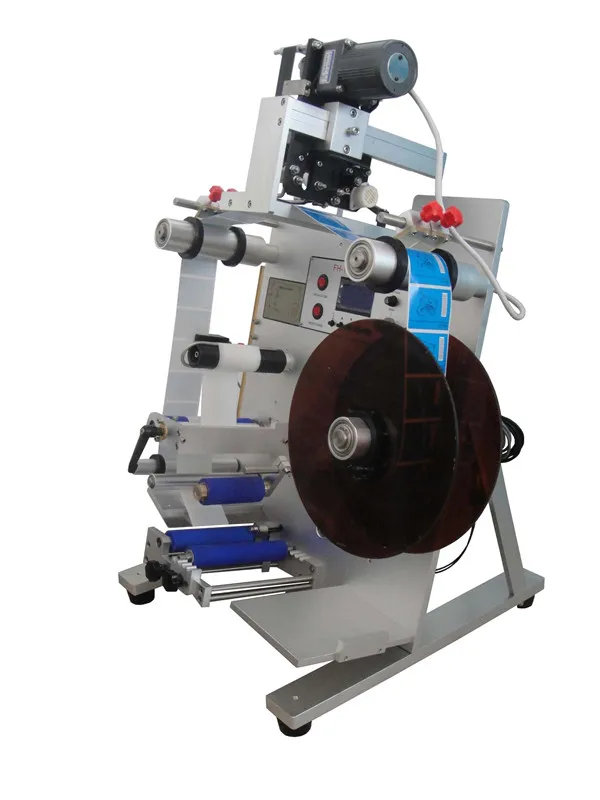 US $1.100.00 110V220V vertical adhesive sticker labeling machine manual label machine with date printing machine