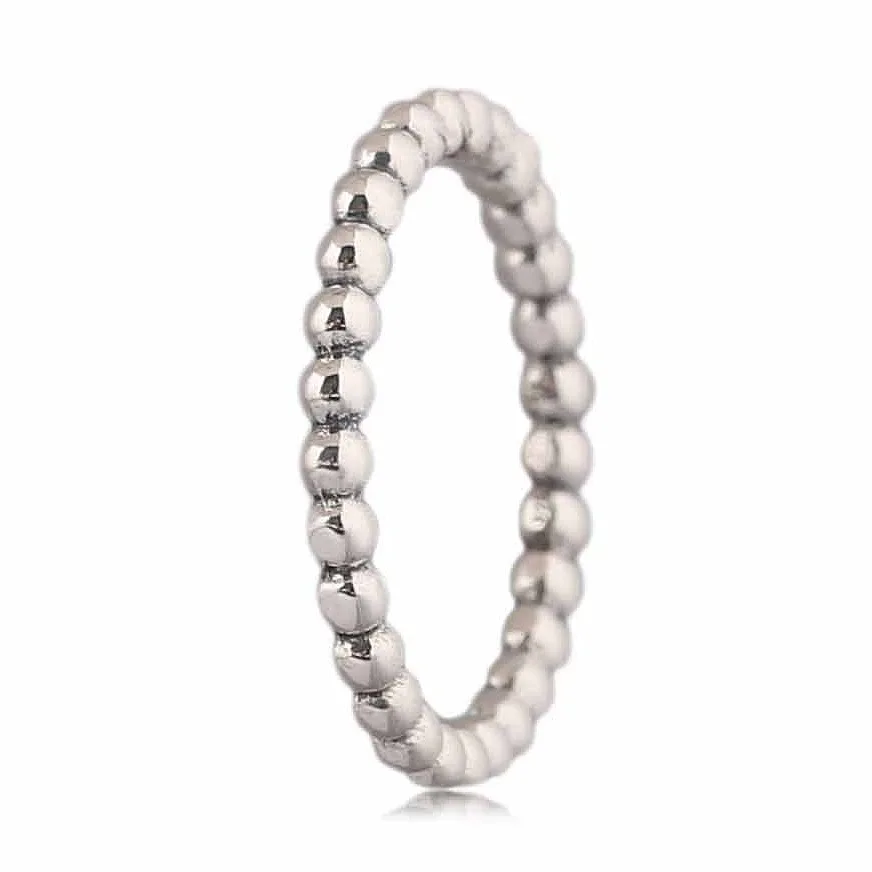 

925 Sterling Silver Eternal Clouds Stackable Ring Compatible with European Original Jewelry charms beads