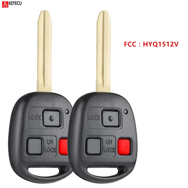 Keyecu 2шт дистанционный брелок для ключа зажигания HYQ1512V для Toyota FJ Cruiser 2008 2009 Land Cruiser 2003-2007