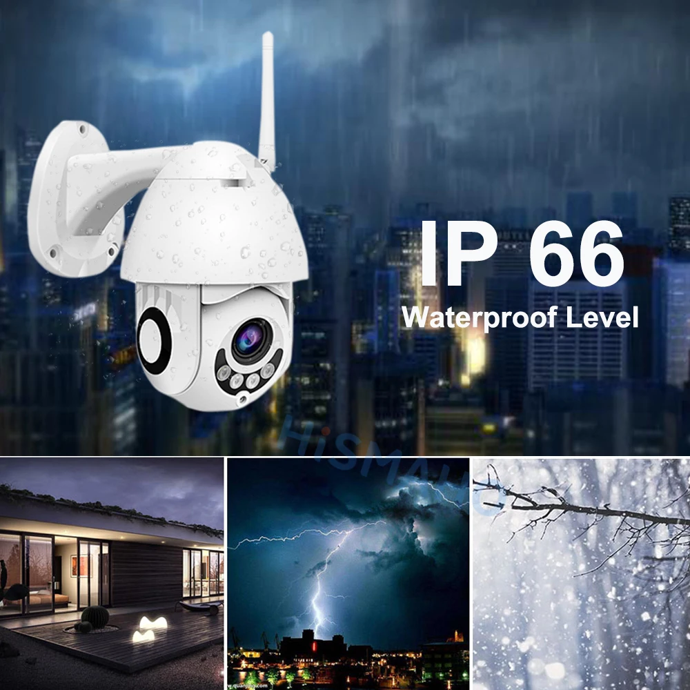 Наружная 1080P беспроводная WiFi камера 5x оптический зум двухсторонняя аудио PTZ Мини скоростная купольная ip-камера безопасности 4 мм/2,8-12 мм объектив icsee