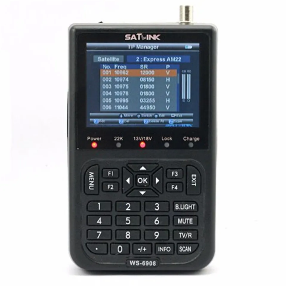 2017Hot Selling Original Satlink WS 6908 3 5 LCD DVB S FTA Digital Satellite Signal ws