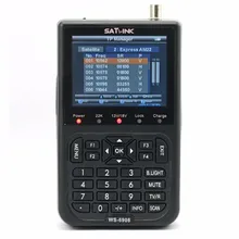 2017hot venta original satlink ws-6908 3.5 lcd dvb-s fta satélite digital ws 6908 del buscador de satélite medidor de señal libre gratis