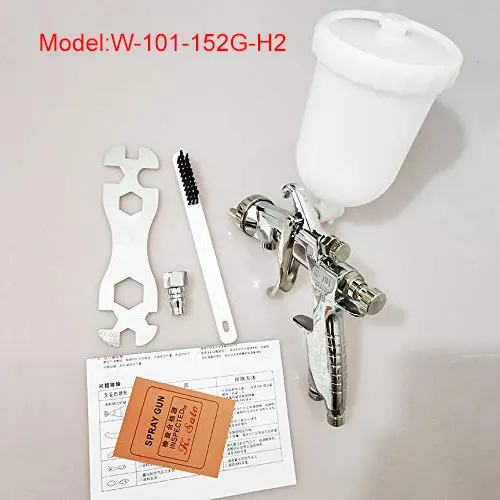 W-101-152G-H2 Япония высокое качество W-101 тяжести пистолет-распылитель 1,0/1,3/1,5/1,8 мм Пластиковые 400cc чашка ручной распылительный Воздушный пистолет-распылитель - Цвет: W-101-152G-H2