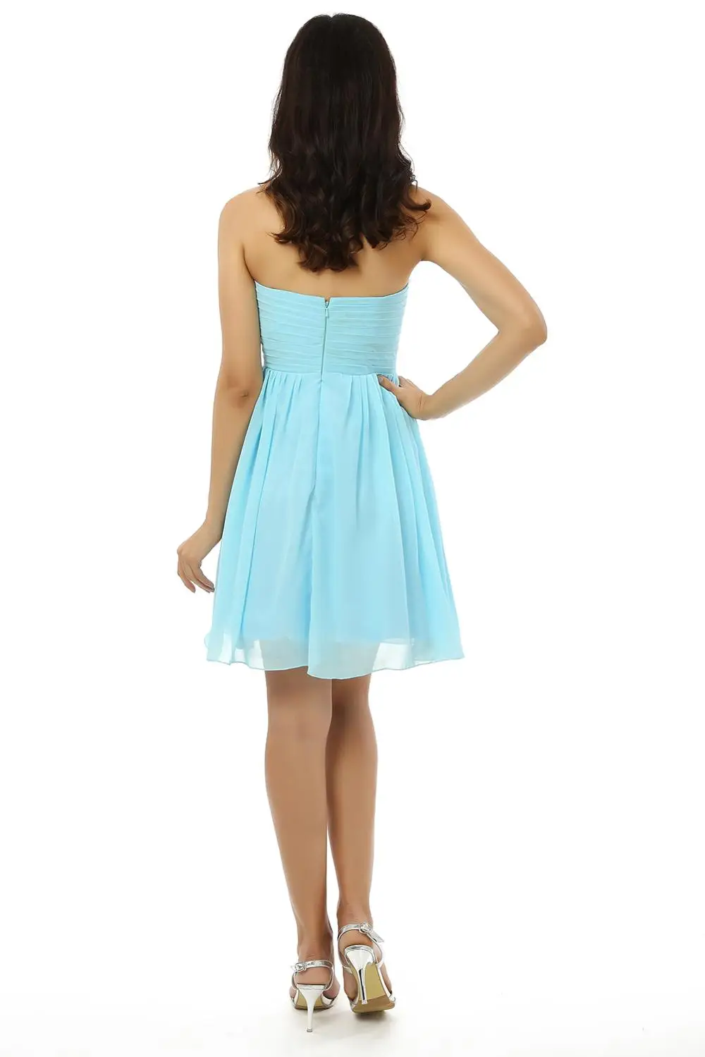 Vestido Fiesta Noche Elegante Милая с цветком линии шифоновое мини короткое Нарядное вечернее платье Для женщин Выходные туфли на выпускной бал платья