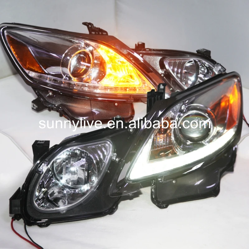 Для Lexus для левостороннего вождения светодиодный передний фонарь для GS300 GS350 GS430 GS450 2006-2011 лет серебристый корпус SN